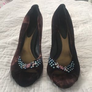 Paolo Velvet Heels